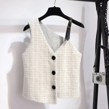 ニットチュールワンピース ベストセット 2色展開