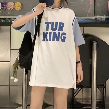 スポーティロゴ ルーズTシャツ 3色展開
