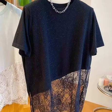 ヘムレースルーズTシャツ 2色展開