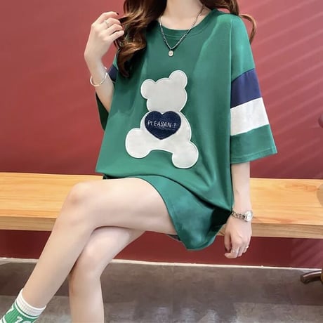 スリーブライン オーバーベアーTシャツ 3色展開