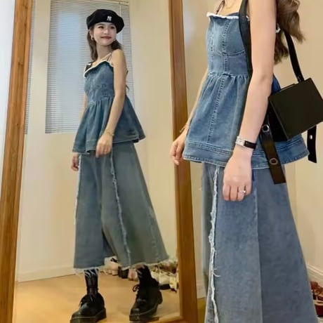 フリンジデニムセットアップ