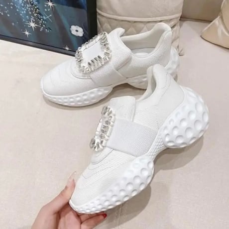 スクエアビジュー スニーカー 2色展開