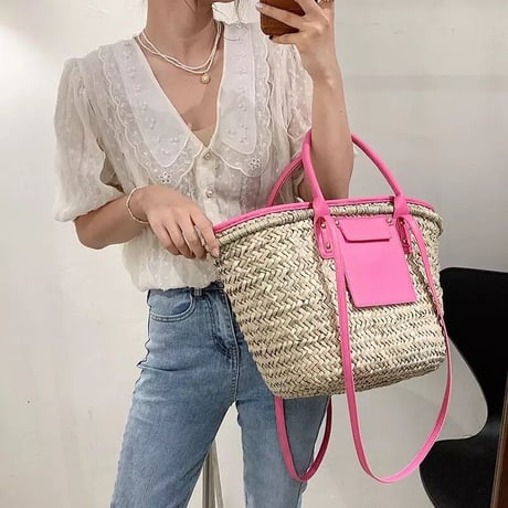 カラーデザイン ストローバッグ 4色展開