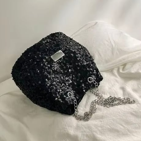 スパンコールバケットバッグ 3色展開