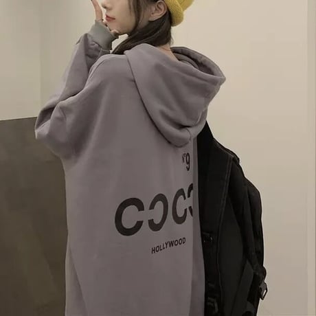 サイドスリット ロゴオーバースウェットワンピース 3色展開