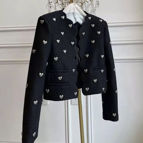 ハートモチーフ ロングスリーブジャケット