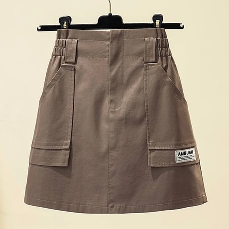 タグパッチワーク レザースカート 3色展開
