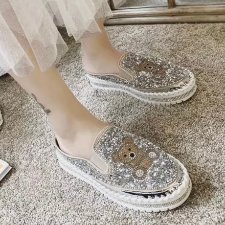 【Silver22.5cm即納】ストーンベアースリッポン 2色展開