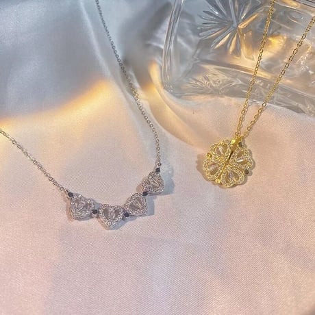 【2way】ジルコニア マグネットジュエリーネックレス 2色展開