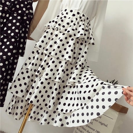 ドットアシメントリースカート 2色展開