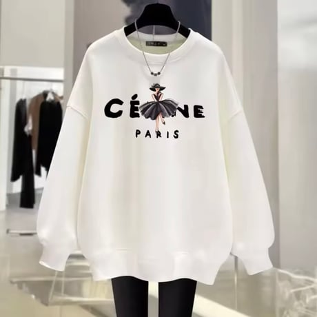 【Black Lサイズ即納】02ロゴガールスウェットトップス 2色展開