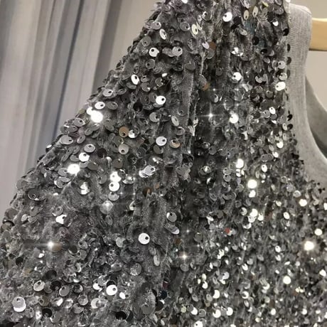 スパンコール ストーンラインスウェット 2色展開
