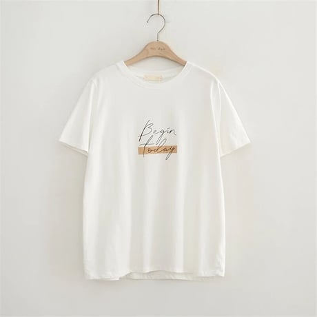 フロントレター Tシャツ 2色展開