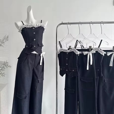 ブルートーンデニムセットアップ