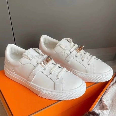 バックル レザースニーカー