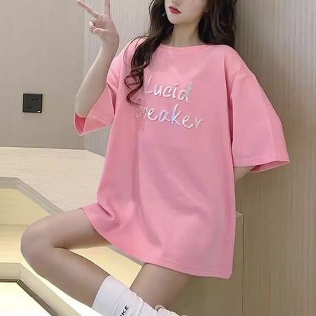 カラフルロゴ オーバーTシャツ 2色展開