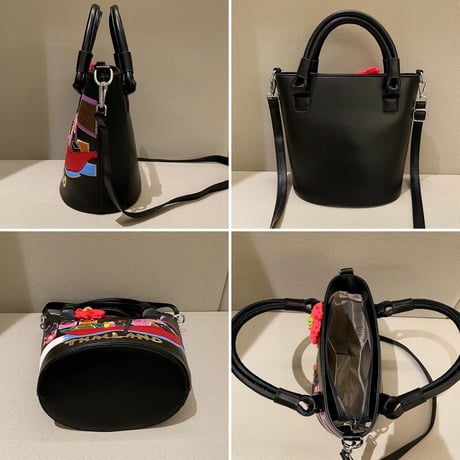 カラフルステッチ バケットバッグ 5色展開
