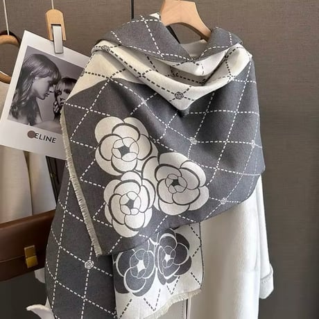カメリアチェックストール 4色展開