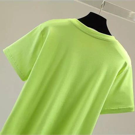 リボンステッチ カジュアルTシャツ 2色展開