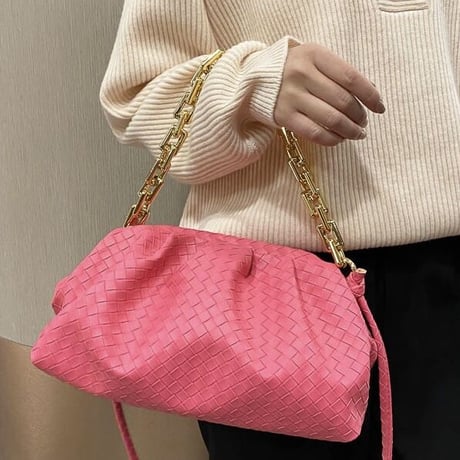 ゴールドチェーン クッションバッグ 8色展開