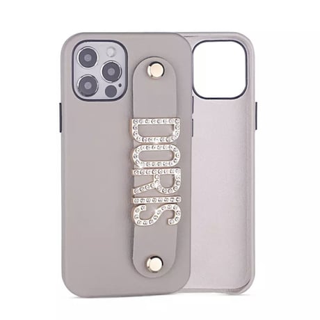 【カスタム名入れ】ストーンレター iPhoneケース 4色展開