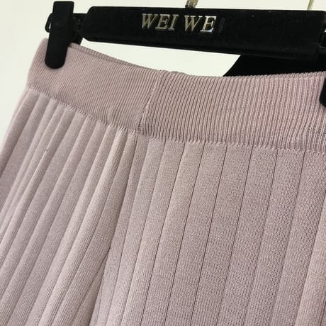 リブニットノースリーブパンツ セットアップ 4色展開