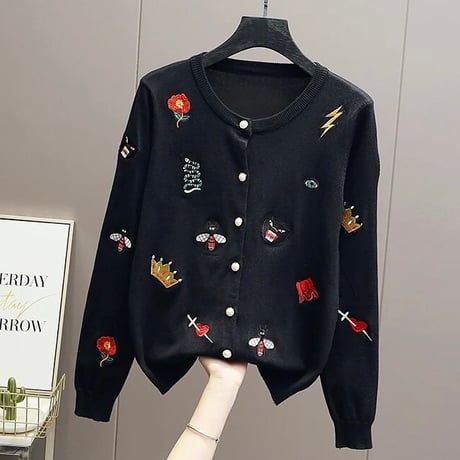 ヴァリアスステッチ カーディガン 2色展開
