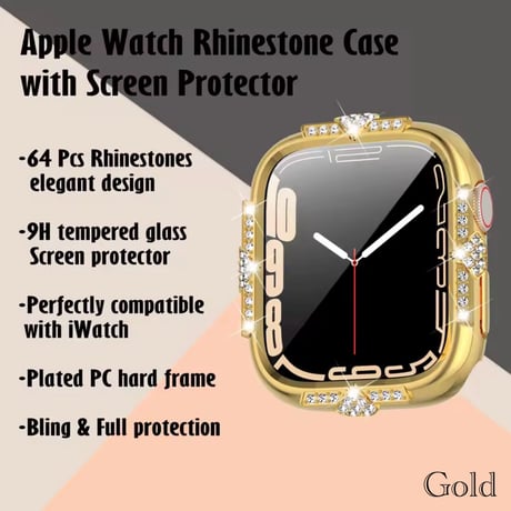 Applewatch クリスタルカバー 5色展開