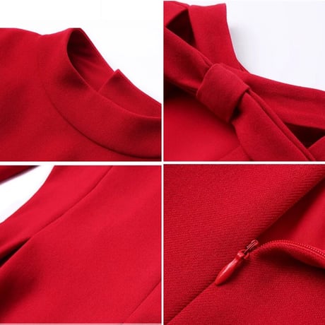 シフォンスリーブ ドットレースワンピース 2色展開