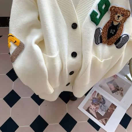 ナインベアーワッペンカーディガン 3色展開