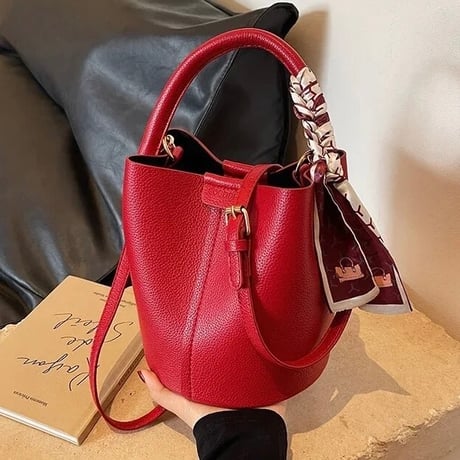 2way レザーバケットバッグ 2色展開