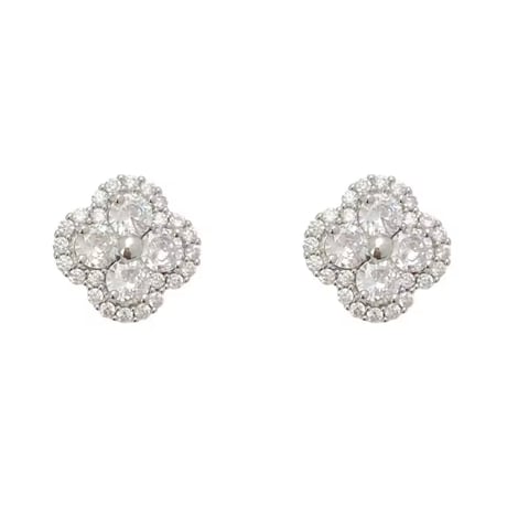 【Silver925】ダブルフラワーピアス 2色展開