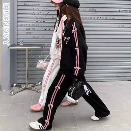 リボンラインセットアップパンツ 3色展開