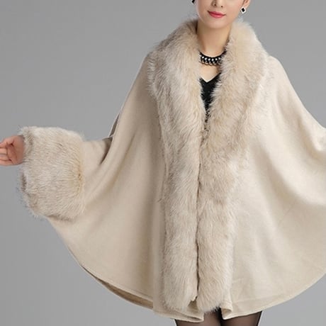 FOXファー ポンチョ 3色展開