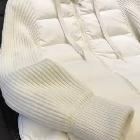スリーブニットダウンジャケット 2色展開