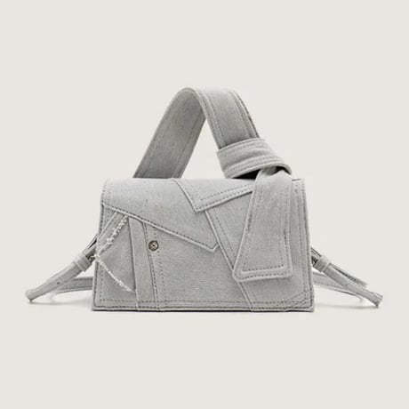 デニムパッチワーク バッグ 2色展開