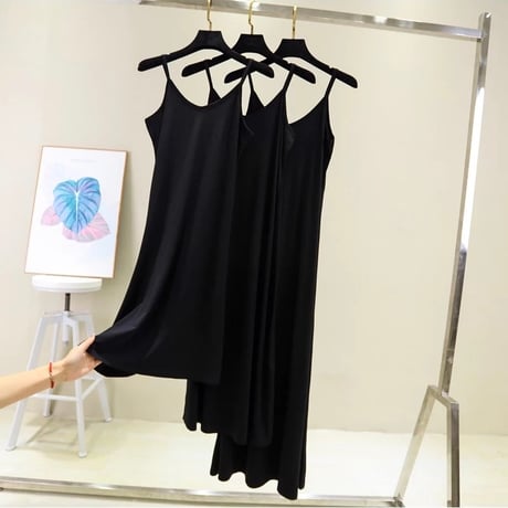【mimi.long丈】インナー サテンキャミソール 4色展開