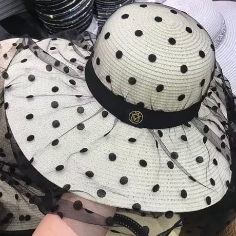 メタルロゴドットチュールハット 4色展開