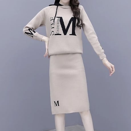 フーディ ロゴニットセットアップ 2色展開