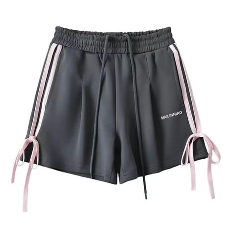 サイドリボン スウェットショートパンツ 5色展開