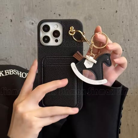 ホースチャームレザーiPhoneケース 7色展開