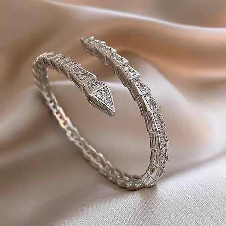 ジルコニアスネークブレスレット 2色展開