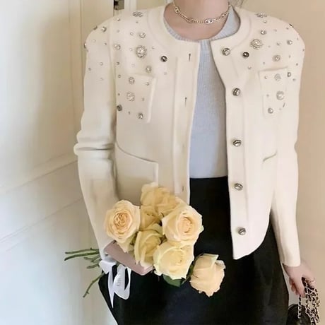 シルバービジュー カシミヤジャケット