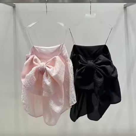 バックリボンジャガードキャミソール 2色展開