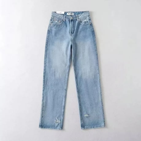 バックダメージ ハイウエストデニム 4色展開