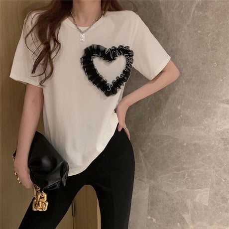 ハートレース Tシャツ