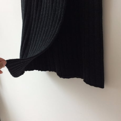 フロントスリット リブニットスカート 2色展開