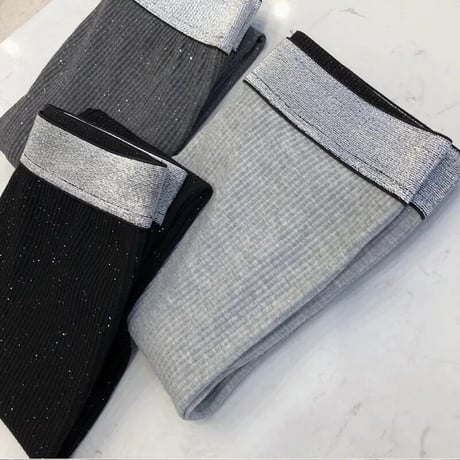 ラメリブ ストレッチレギンス 3色展開