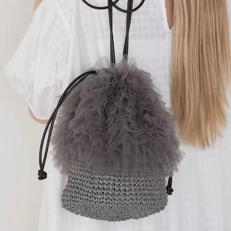 チュールバケットバッグ 4色展開