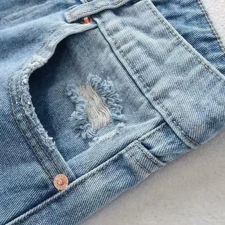 バックダメージ ハイウエストデニム 4色展開